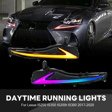 LED RGB DRL For Lexus IS250 IS350 IS200t IS300 2017-2020 Daytime Running Lights