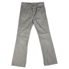 Vintage 90s Levis 517 Grey Corduroy Pants Mens 28x30 Bootcut White Tab USA Made