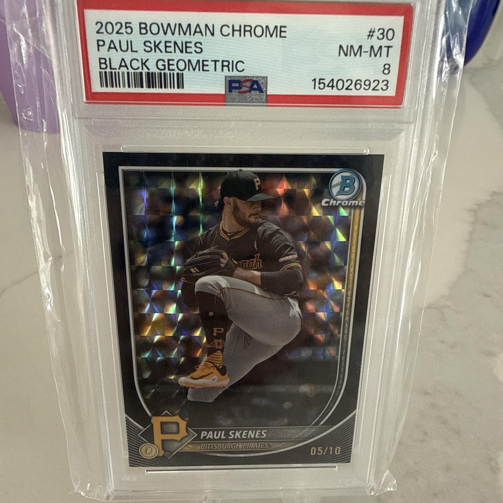 2025 Bowman Chrome #30 Paul Skenes Black Geometric # 5/10