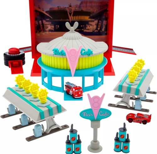 Disney Pixar Cars Flo's V8 Café On-the-Go Juego Caja de Herramientas Estuche con DieCast Car - Imagen 5 de 10