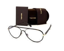 Tom Ford FT5897-B 052 Havana / Blue Block Clear 57mm Eyeglasses TF5897-B