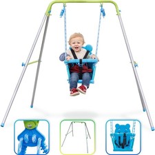 Toddler Swing Set Indoor Outdoor Safety Harness Portable Play Structure 9-36M