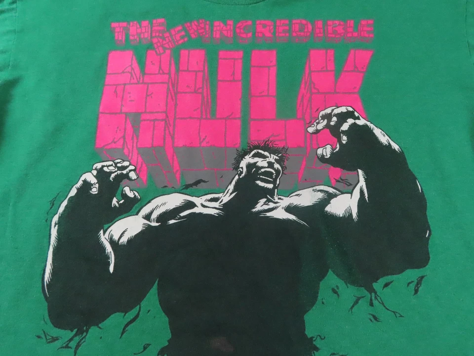 Vintage Nova Camisa Incrível Hulk Masculina Grande Extra Grande Marvel Mad Engine Verde Y2K - Imagem 2 de 4