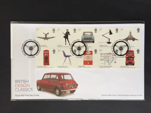 GB 2009 DESIGN CLASSICS FIRST DAY COVER LONGBRIDGE POSTMARK