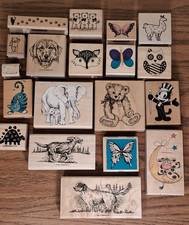 Animals Insects Rubber Stamps - YOU CHOOSE - Dog Cat Butterfly