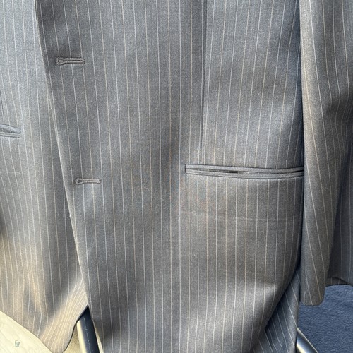 Hickey Freeman Suit Men 42 Long 2 Piece 36 W Wool Jacket Pants Stripe Lindsey - Picture 9 of 15