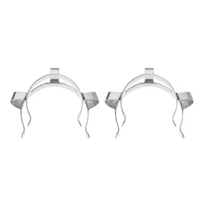 2 Stück Labor Klemme Joint Clips für 34mm Gelenke Laborverbinder silberfarben - Bild 1 von 4