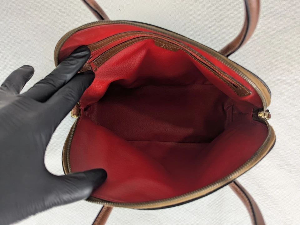 Auténtico Bolso de Mano Celine de Cuero de 2 Vías Marrón Hecho en Italia Foto 3 de 4