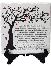 Sympathy Plaque Sympathy Gift Memorial Gifts with Wooden Stand A Limb Has Fallen