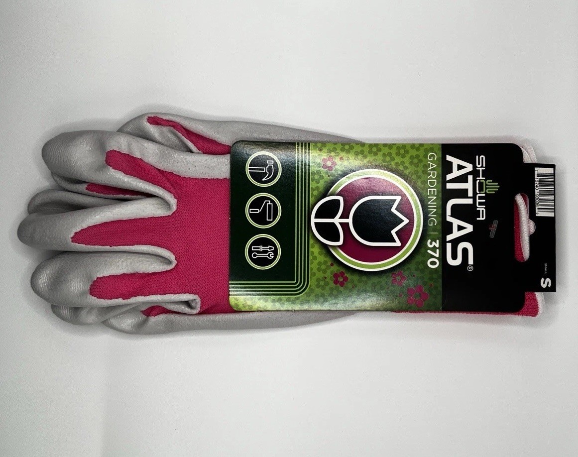Showa Atlas 370 Gardening Gloves Small Pink Grip Work Gloves | eBay