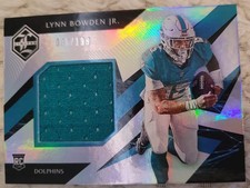 Lynn Bowden jr. Dolphins Jersey Rookie Card. rookie card picture