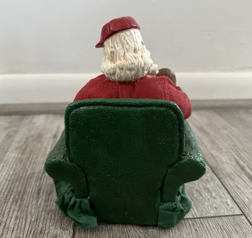 Kurt Adler Fabriche Santa Claus Christmas "Arm Chair Quarterback" 9" RARE STATUE - Picture 4 of 8