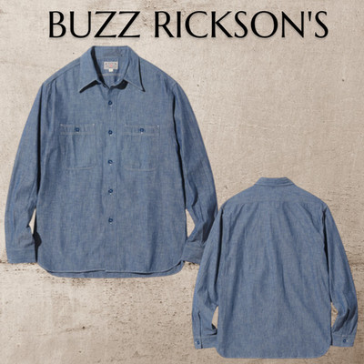 BUZZ RICKSON'S Lot No. BR25995 BLAU CHAMBRAY ARBEITSHEMD LANGARM Japan NEU