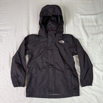 The North Face Jacket Boys XS Sz 6 Black HyVent Hooded Rain Waterproof Coat