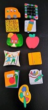 Lot Of 11 Vintage Button Covers - Education, Teacher, School Theme Design Nony