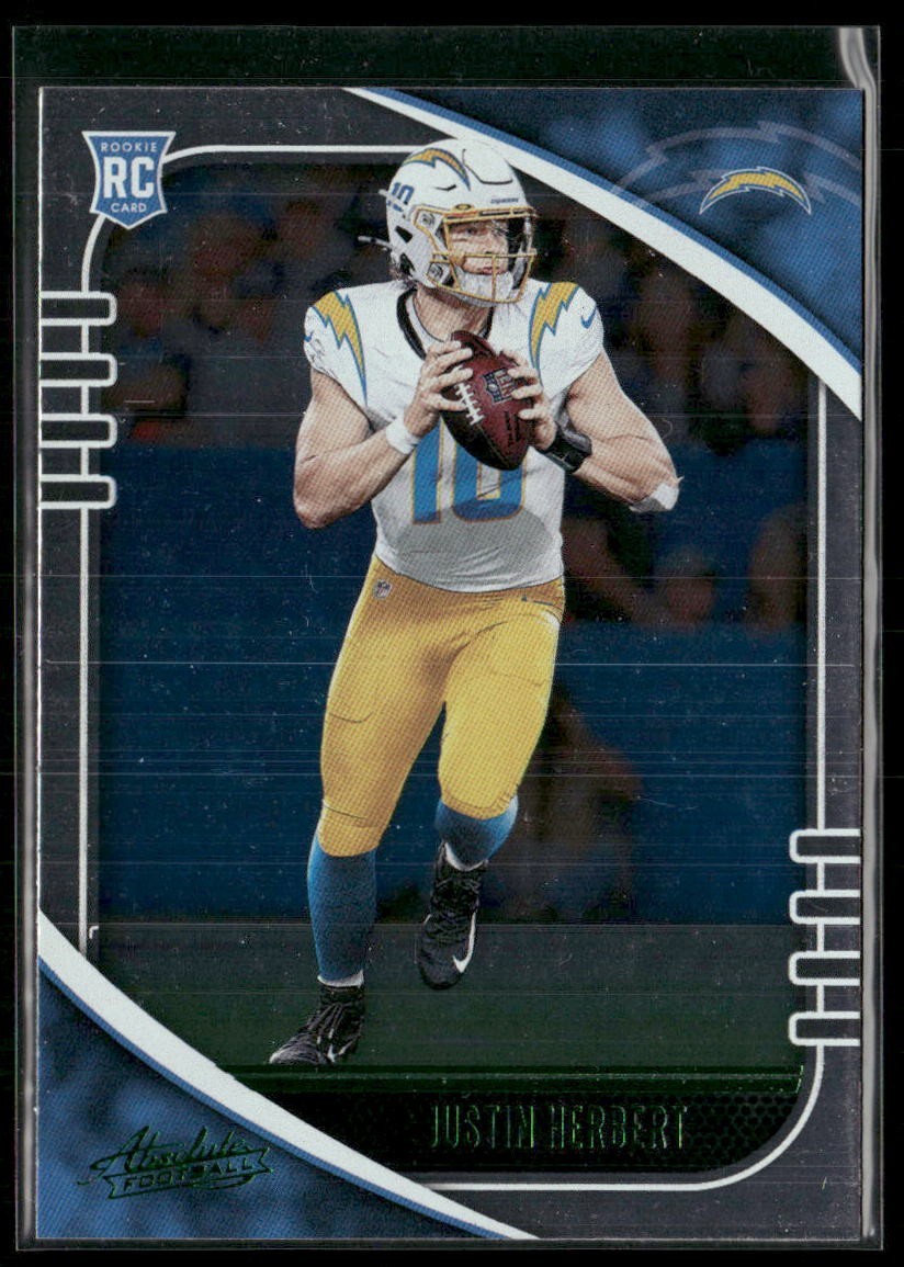 2020 Panini Absolute Green #167 Justin Herbert ROOKIE RC