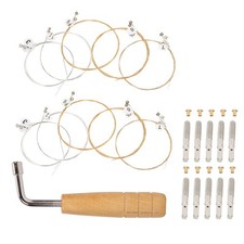 1 Set of Durable Metal Lyre Strings Lyre Replacement String Nail Tuning Wrench