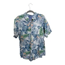 Izod Vintage Hawaii Print Casual Button Down Men's Shirt Size Large