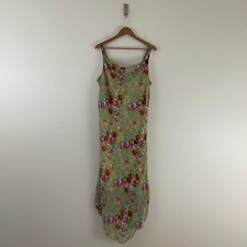 Vintage Mlle Gabrielle Y2K Floral Paisley Cowl Neck Maxi Dress Womens Sz 14