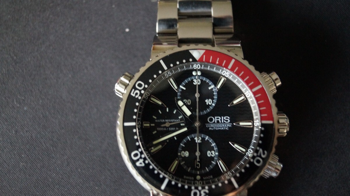 Oris 7599 Men Watch Titan Diver Chronograph 47mm Titanium Black