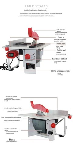 New Multifunctional Electric Saw Woodworking Angle Saw Table Cutting Machine - Picture 6 of 6