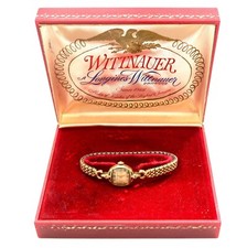 Vintage WITTNAUER LONGINES Windup Womens Watch with Orig Case 10K RGP  WORKING