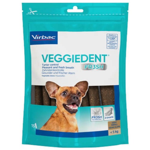 Virbac Veggiedent Fr3sh 15 Dental Chews For Dogs All Size Available Fresh Breath - Picture 9 of 12