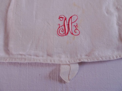 Uajdre - Antiguo Paños de Cocina Paño Con Monograma - Vintage Alrededor De 1900 - Imagen 2 de 5