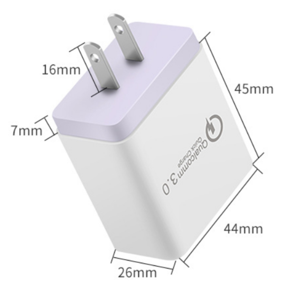 2-Pack Fast USB Wall Charger with Quick Charge 3.0 for iPhone & Samsung