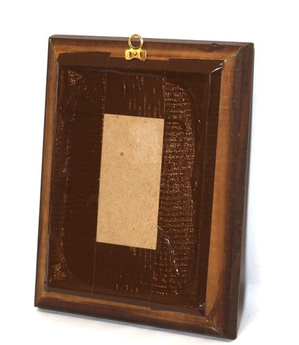 Vintage Wall Art Mother Mary Peepal Leaf 9"X7" Wood Frame - Picture 6 of 6