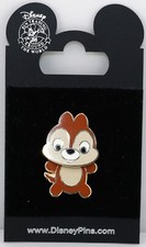 WALT DISNEY WORLD CHIP BOBBLE HEAD CUTIES CUTE CHIPMUNK PIN-Vintage