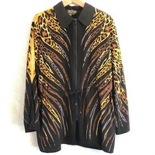 Bob Mackie Wearable Art 100% Silk Jacket - Large