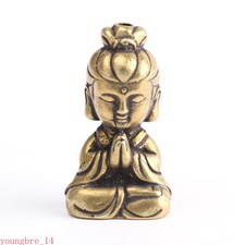 Chinese Old Antique Collectible Brass Girl Hand Piece Exquisite Pendant