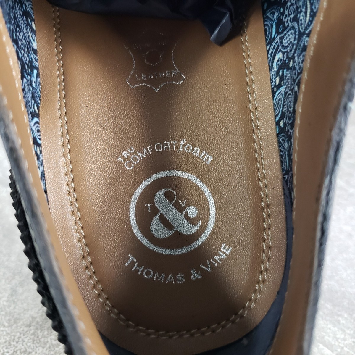 Thomas Vine Shoes Mens 8 Black Leather Franklin Wingtip 