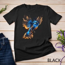 Fiery Blue Jay Graphic Tees for Men Women Boys Girls T-Shirt Unisex T-shirt