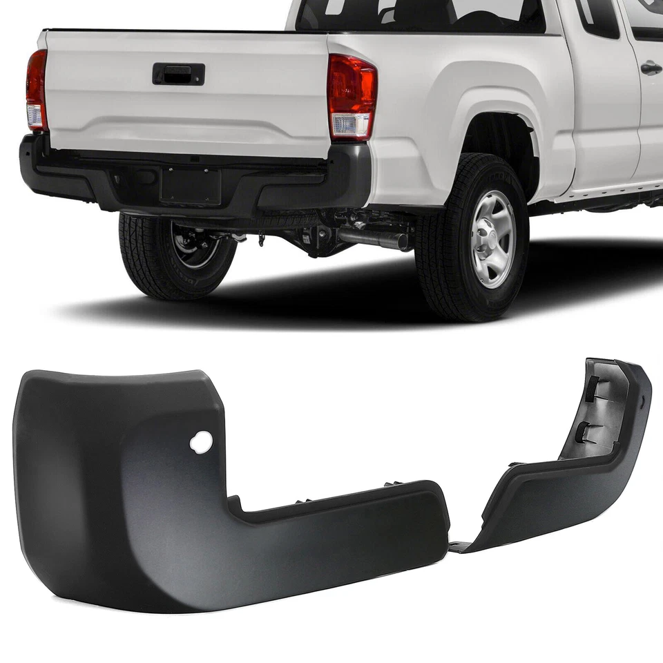 Bumper End For Toyota Tacoma 2016-2023 Set of Rear LH and RH Black w/Sensor Hole - Изображение 3 из 4