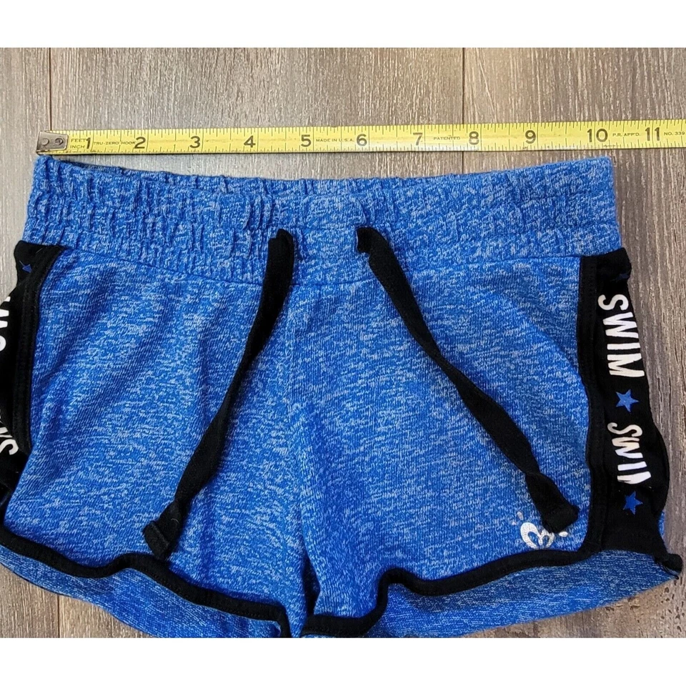 Pantalones Cortos Justice Active Niñas Talla 5 Azul Nadar Lados  Foto 4 de 4