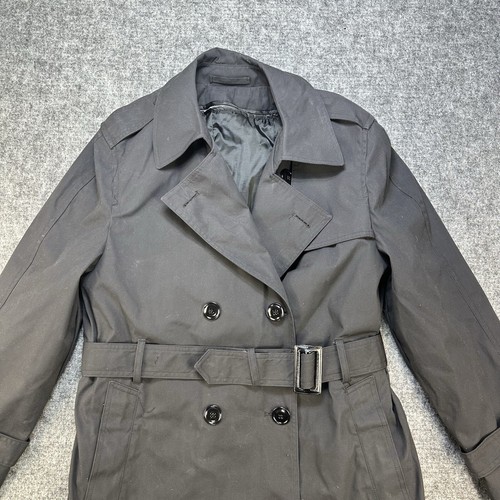 US Army Trenchcoat Damen 16 schwarz Allwetter herausnehmbares Futter Militär