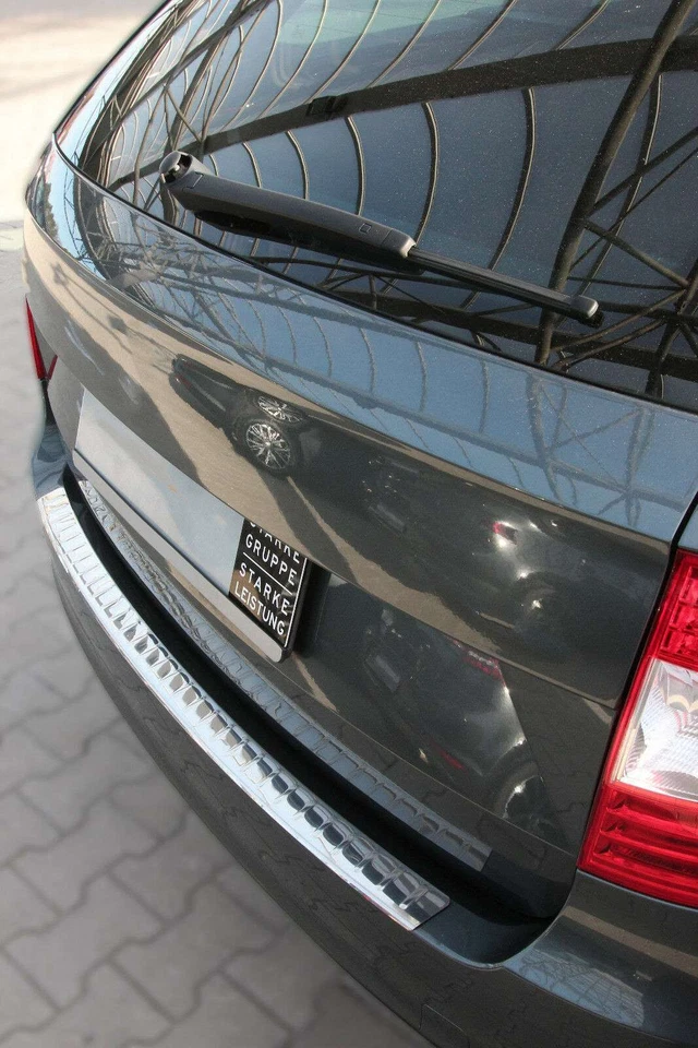 Protector de borde de carga acero inoxidable cromado adecuado para ŠKODA SUPERB II BERLINA, 2010-2015 - Imagen 4 de 4