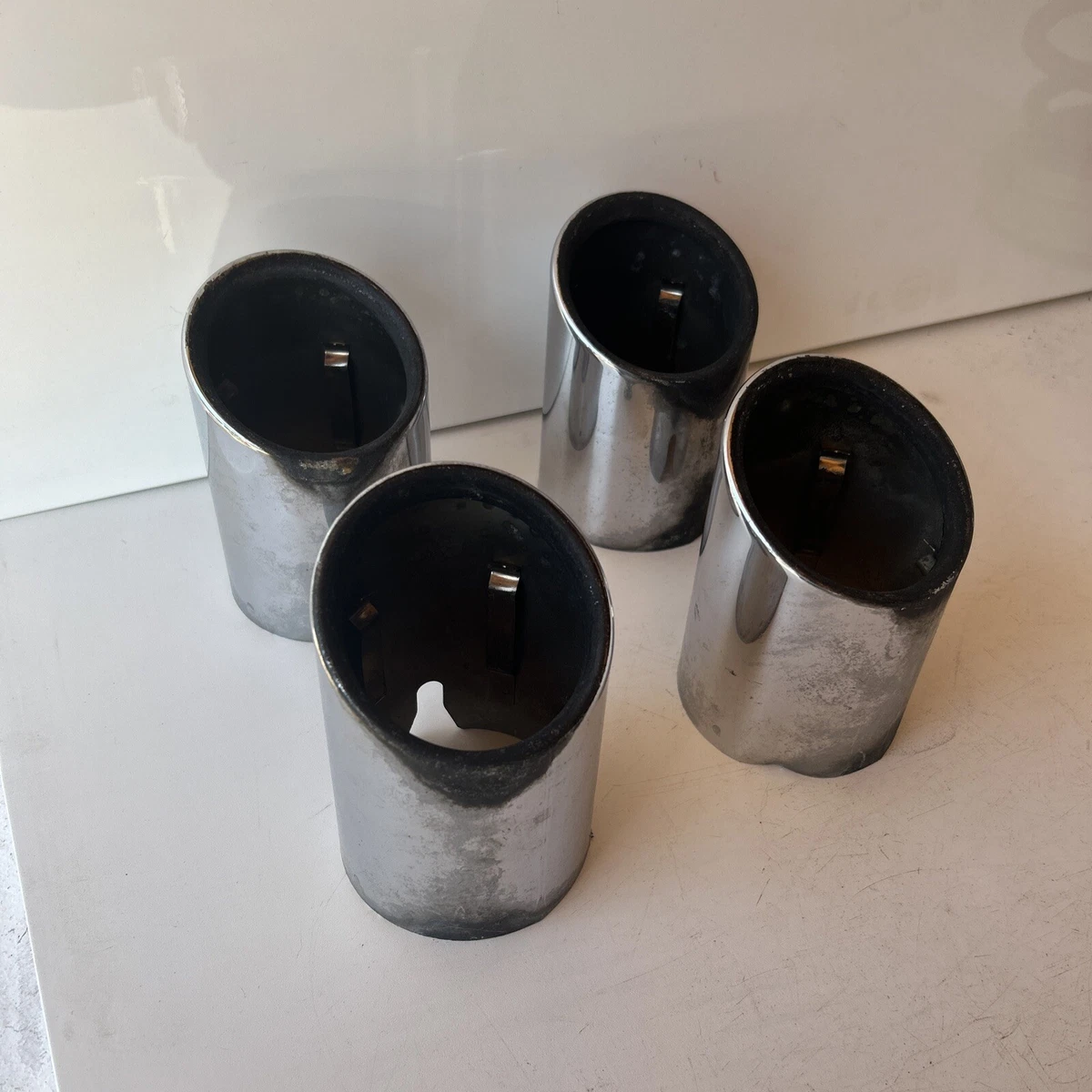 Genuine BMW M3 M4 set of 4 chrome exhaust tips 18107848537, F80  