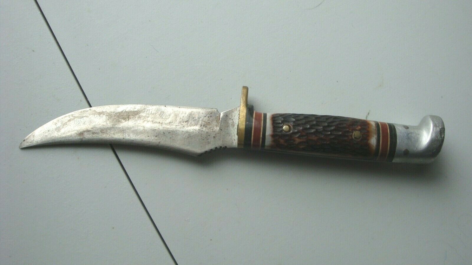 Vintage Western USA 640 Fixed Blade Hunting Knife w/ Leather Sheath | eBay