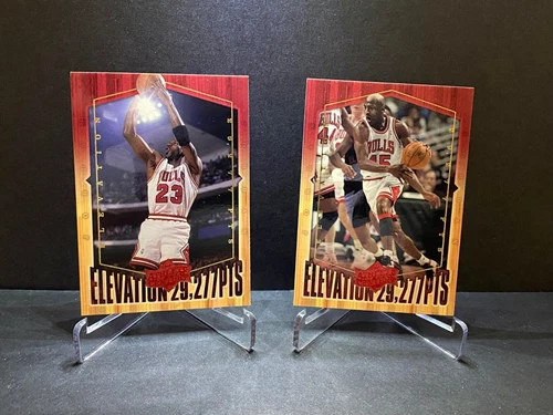 1999-00 Upper Deck Elevation EL11 & EL12 Michael Jordan (x2 cards)