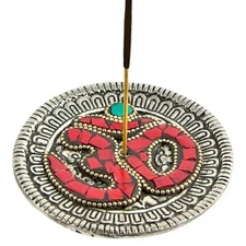 OM Symbol Incense Stick Burner - 3.5" D