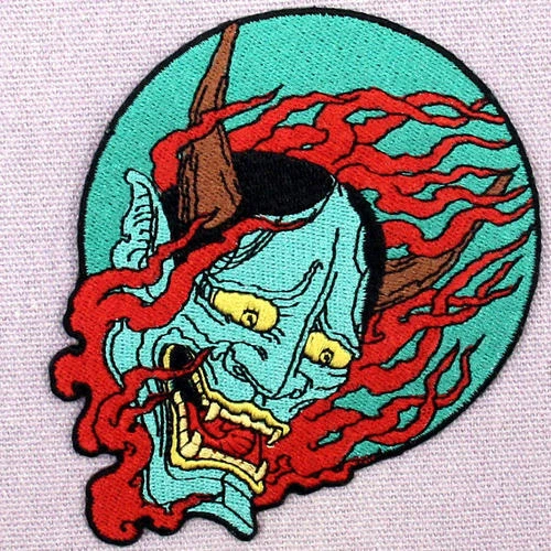 SAMURAI HANNYA ONI IRON SEW ON PATCH EMBROIDERED PATCHES BADGES transfers 695R - Image 3 of 4