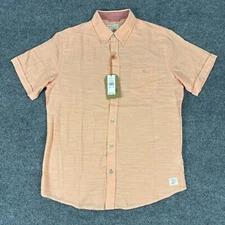 Weatherproof Vintage Men’s Short Sleeve Shirt Country Twill Medium Peach