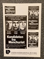 The Manchurian Candidate Frank Sinatra Laurence Harvey 1962 Danish Press Release