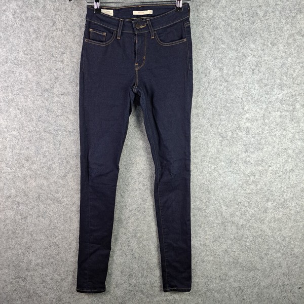 Levi's 711 Jeans Womens 25 Blue Skinny Denim Pockets Big E Premium 8079