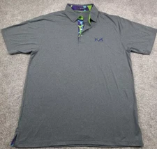Finn Ryan Polo Shirt Mens Large Grey Golf Merck Kgaa M Logo Performance