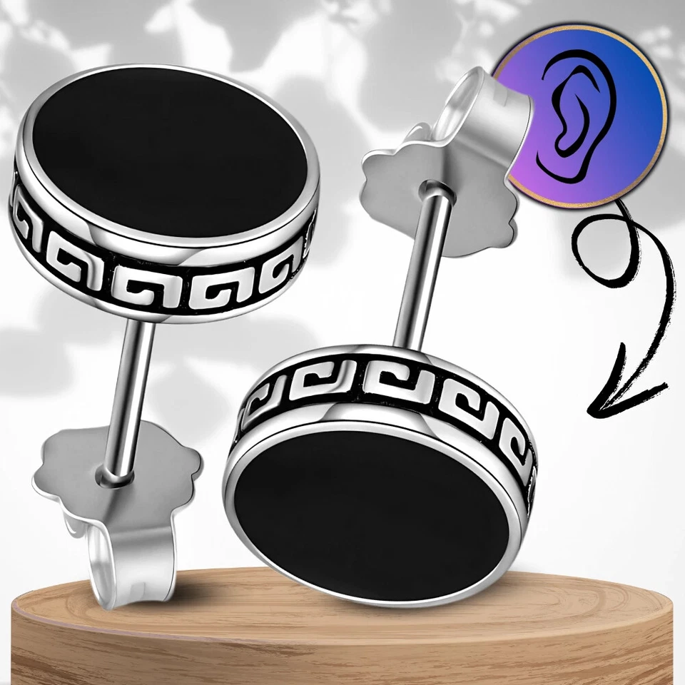 Orecchini in argento per uomo e donna, creoli in rame da 6 mm - Immagine 3 di 4