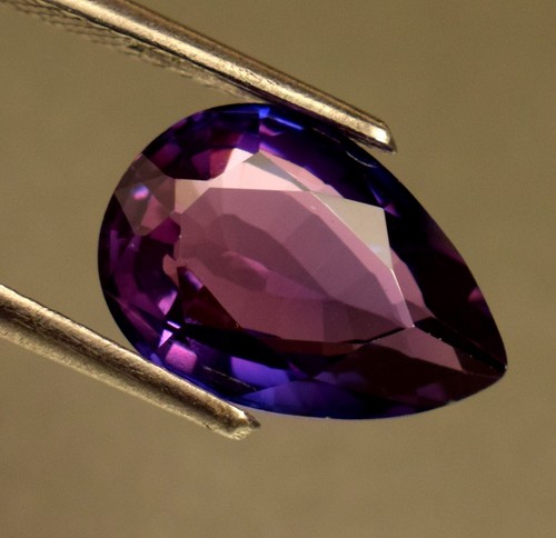 Purple Blue Sapphire 5.95 Ct Certified Pear Cut Loose Gemstone From Sri Lanka - Picture 2 of 5